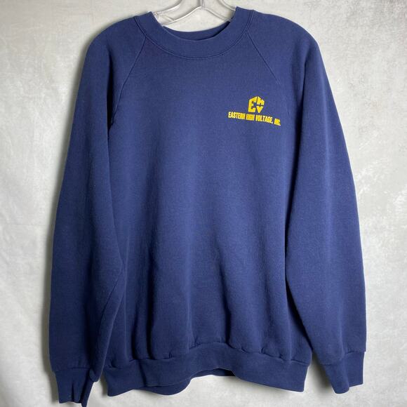 Vintage 90s High Voltage Electical Crewneck Sweatshirt Size XL - Picture 2 of 4